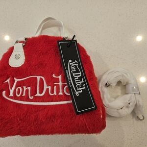 Von Dutch Red Faux Fur Women's Bag
